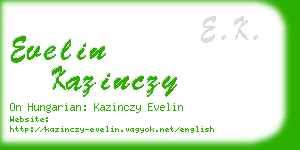 evelin kazinczy business card